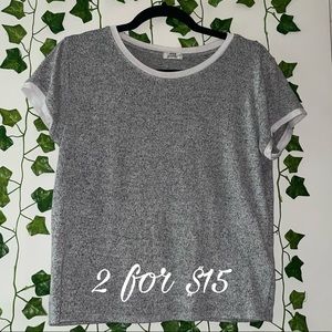 Basic grey and white T-shirt